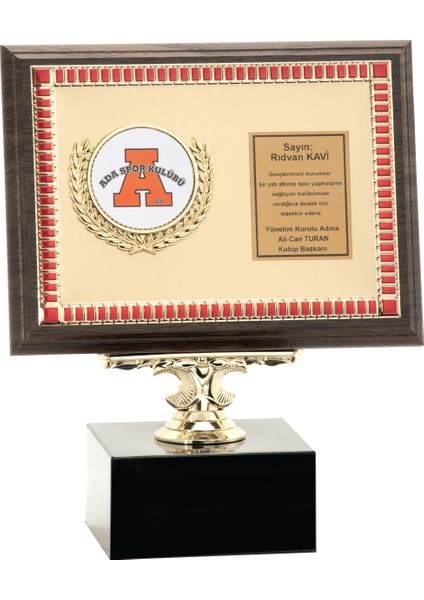 - Ahşap Plaketler - PL-056 B - 15X20 cm