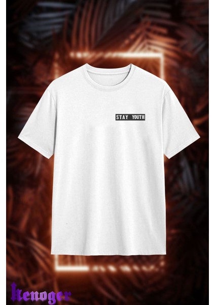 Unisex Oversize - Stay Youth Baskılı T-Shirt fiyatları