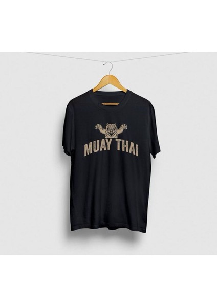 Unisex Tasarım Muay Thai Fight Dövüş Baskılı Oversize %100 Pamuk T-Shirt
