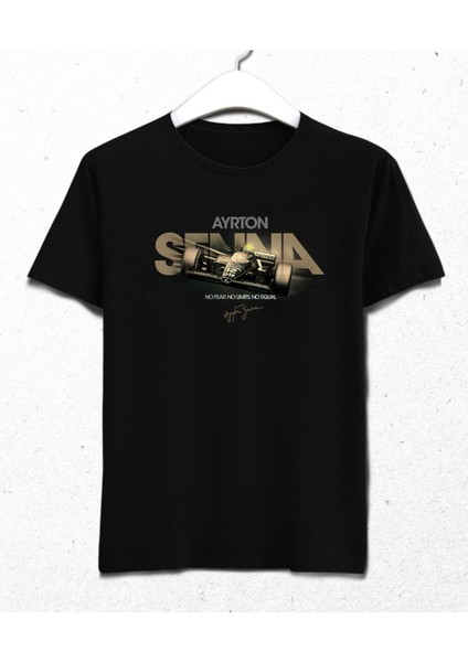F1 Legend Ayrton Senna Siyah Tişört