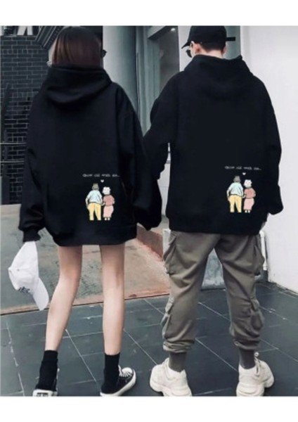 Grow Old With Me Arka Baskılı Sevgili Kombin Sweat (2li)-Yaşlan Benimle