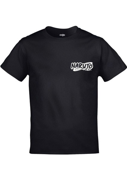 Naruto Akatsuki Itachi Uchiha Crows Baskılı Unisex Siyah Tshirt