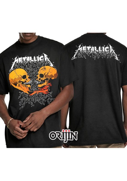 Metallica Sad But True Unisex Ön Arka Baskılı Siyah Tshirt