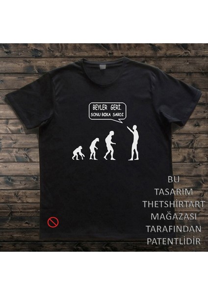 Insan Evrimi Evolution Tişört (Cro Magnon) Komik Karikatür Yazılı Tişört