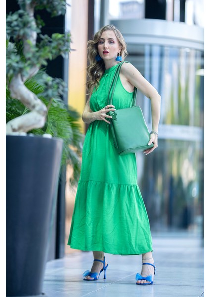 Sophia Yeşil Hakiki Deri Kadın El Omuz ve Sırt Çantası modelleri