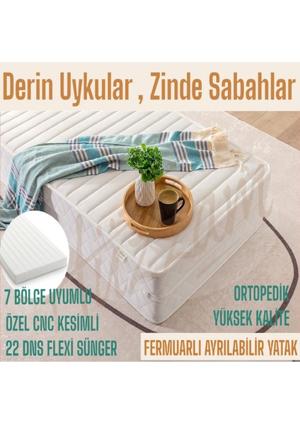 80X200 / 160X200 Fermuarlı Katlanır Sünger Yatak
