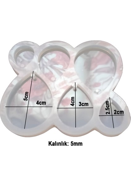 Silikon Epoksi 6 Lı Damla Küpe Kolye Kalıbı fırsatları