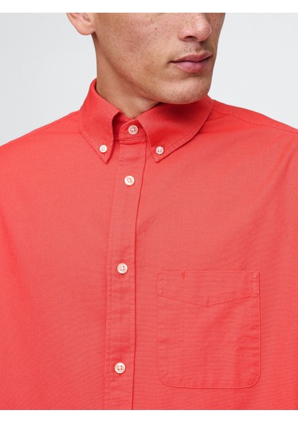 Erkek Turuncu Desenli Oxford Big Gömlek modelleri