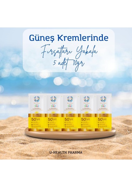 U Health Güneş Kremi 50 Spf Kids 5 Adet 10 gr