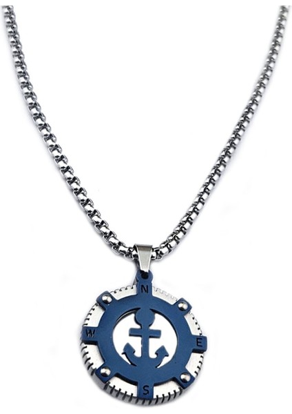 Paslanmaz Çelik Deniz Çapası Erkek Kolye