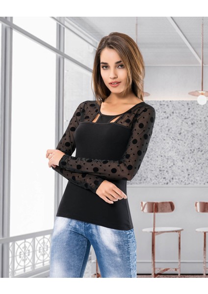 Derya Kurşun Uzun Kol Kadın Body 120