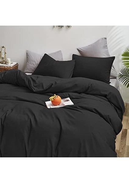 Siyah | Çift Kişilik Nevresim Takımı | Ranforce Kumaş | %90 Pamuk | BLACK SERİES
