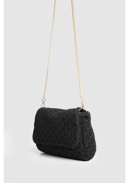 Kadın Festa Örme Askılı Çanta Örme Siyah fiyatları