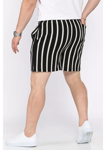 Bel Bağcıklı Çizgi Desenli Erkek Şort P-00017047 modelleri
