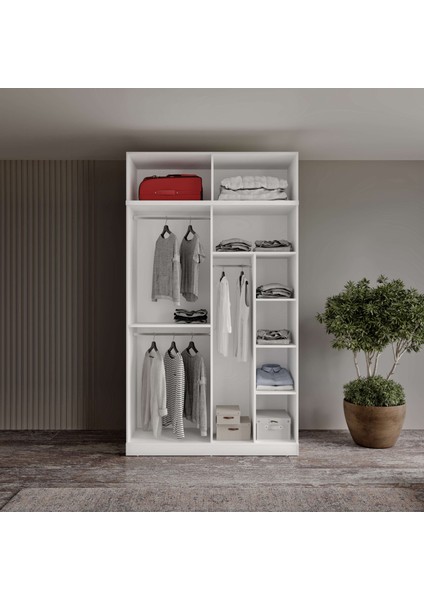 Milas 4 Kapaklı Komple Mdf Yüklüklü Gardırop