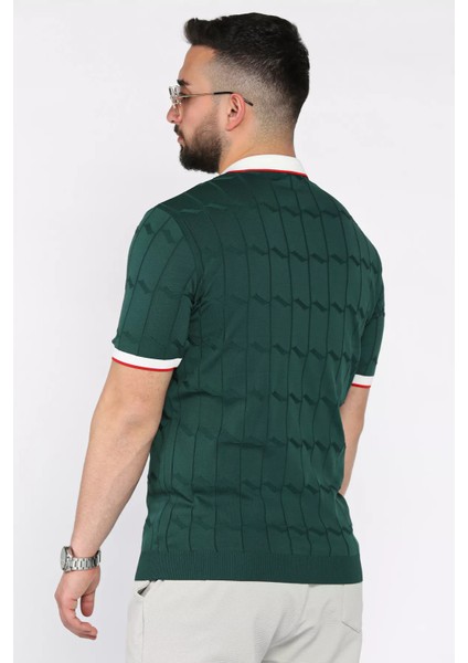 Polo Yaka Desenli Triko Tişört P-00017162 modelleri