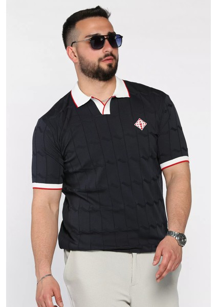 Polo Yaka Desenli Triko Tişört P-00017162 fiyatları