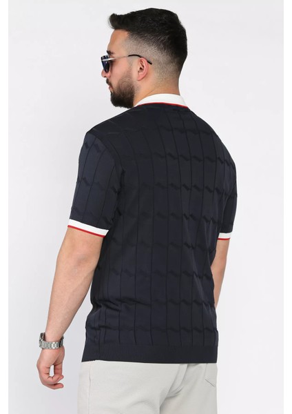 Polo Yaka Desenli Triko Tişört P-00017162 modelleri