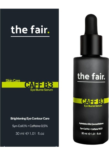 Caff-B3 Kafein ve Peptit Içerikli Vegan Göz Çevresi Serumu 30 ml