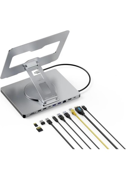 10 In 1 Çok Fonksiyonlu Type-C Hub Notebook Macbook Standı Usb-C Docking Station NSC-101