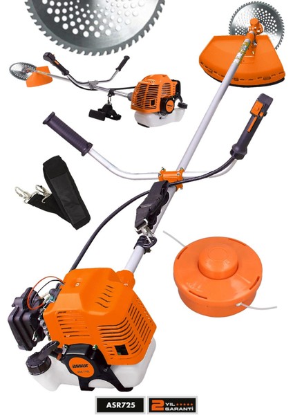 58 Cc 11000 Rpm Yan Tipi Benzinli Ot Çalı Çim Biçme Tırpanı