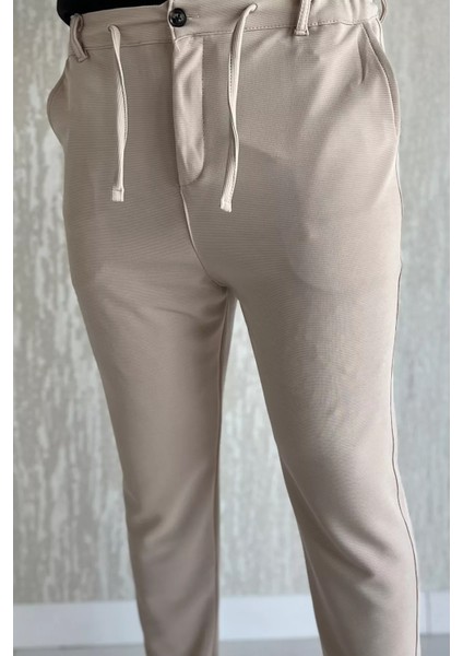 Bel Bağcıklı Düz Paça Erkek Jogger Pantolon P-00016778 fırsatları