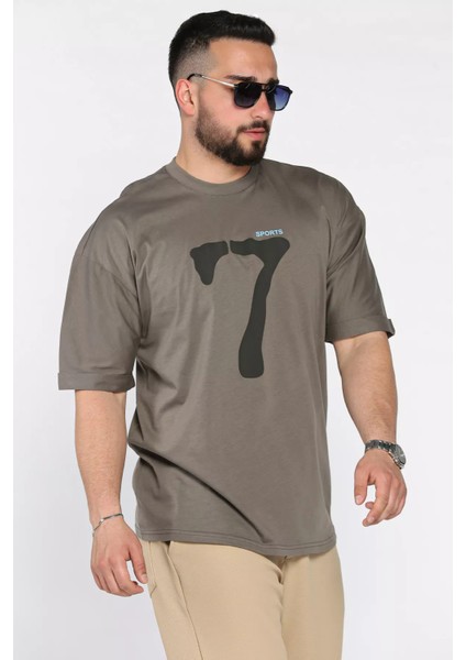 Kol Katlamalı Baskılı Erkek Tişört P-00015979 fiyatları
