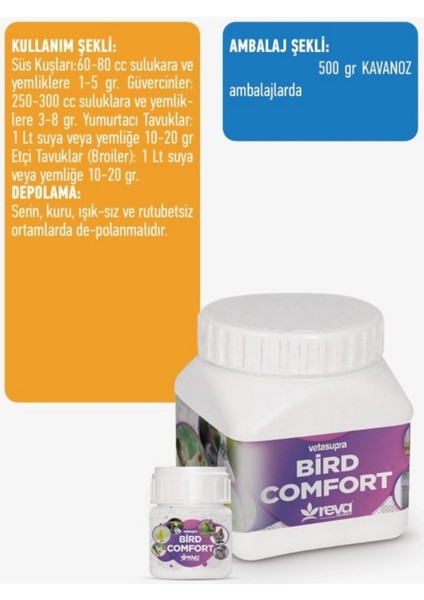 Vetasupra Bird Comfort - Kuşlar Için Hayvan Yem Katkısı 500 Gr.