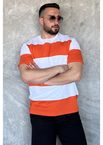 Bisiklet Yaka Parçalı Erkek Tişört P-00015843 fiyatları