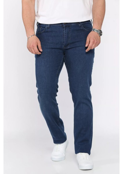Fermuarlı Likralı Erkek Jean Kot Pantolon P-00016794