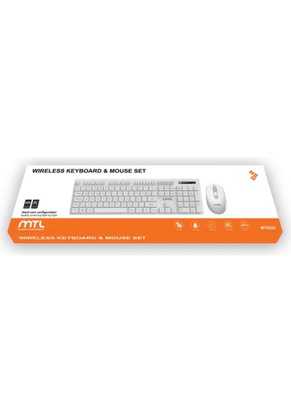 Kablosuz Klavye & Mouse Seti – Ultra Sessiz, Tam Boy, Nano Alıcılı - MT8520