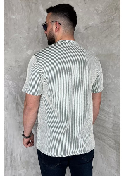 Bisiklet Yaka Çizgili Erkek Tişört P-00015833 modelleri