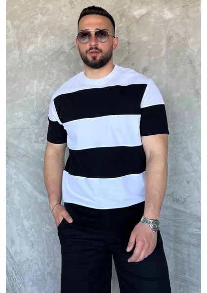 Bisiklet Yaka Parçalı Erkek Tişört P-00015843 fiyatları