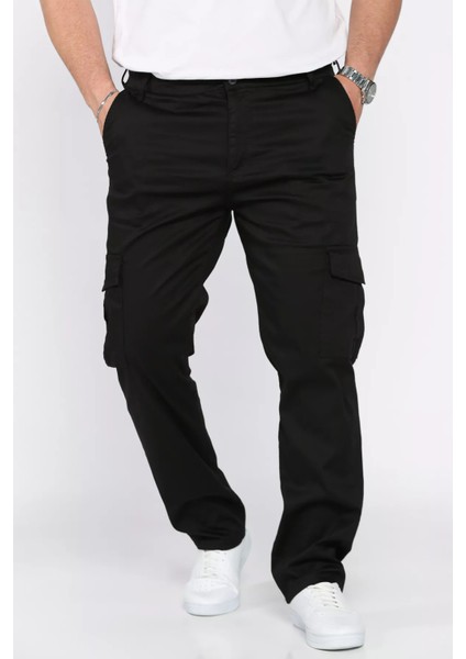 Erkek Kargo Cepli Düz Paça Pantolon P-00016779