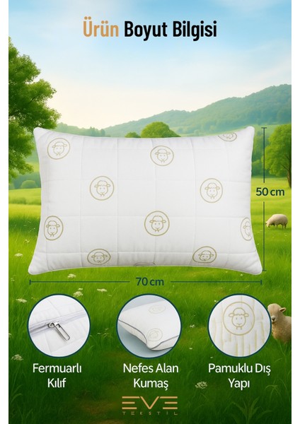 Diamond Desenli Antialerjik Yıkanabilir Nano Jel Yastık – 1000 gr (50X70 Cm) fırsatları