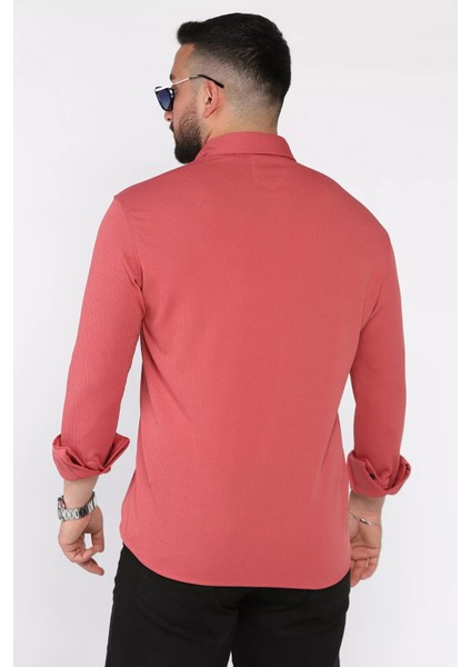 Erkek Uzun Kol Likralı Gömlek P-00015411 modelleri