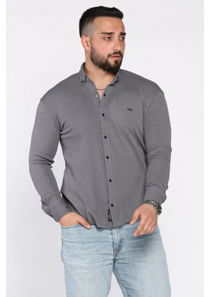 Erkek Uzun Kol Likralı Gömlek P-00015411