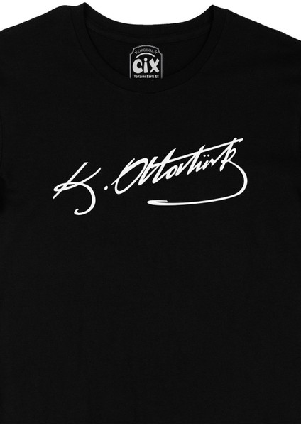 Atatürk Imzalı Siyah Tişört fiyatları