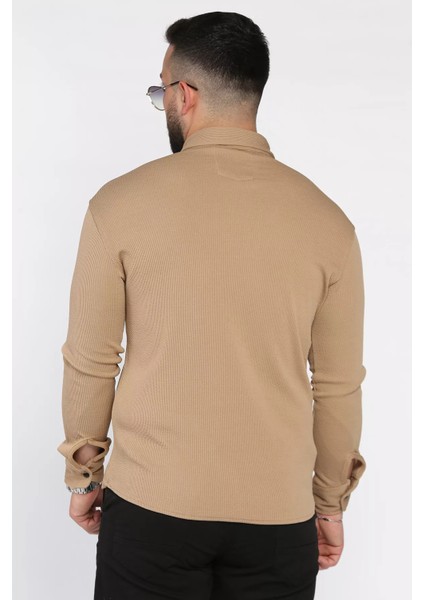 Erkek Uzun Kol Likralı Gömlek P-00015411 modelleri