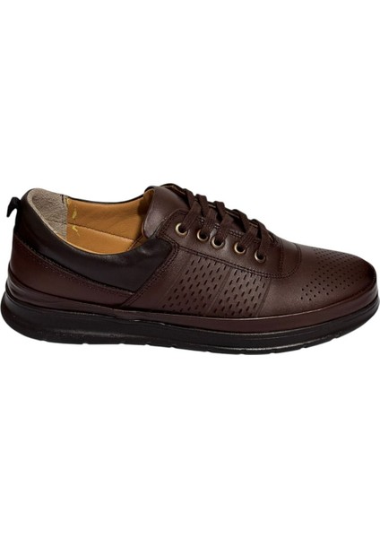 Kahve Yazlık Deri Erkek Spor Ayakkabı- Günlük Spor Ayakkabı