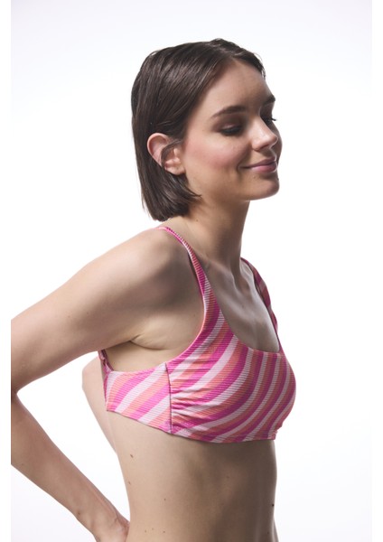 Çizgili Sura Bra Bikini Üstü modelleri