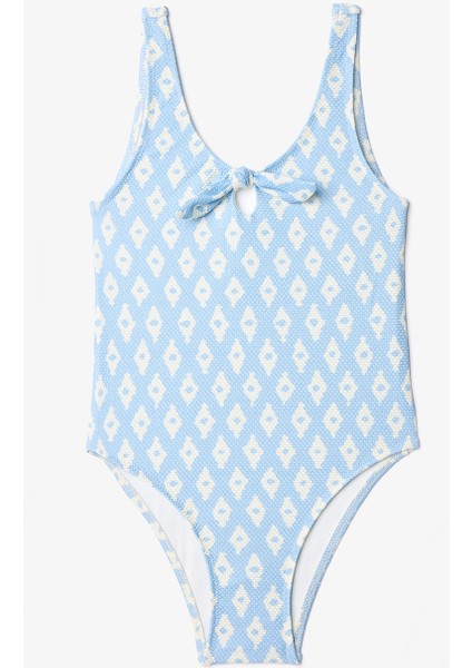 Kız Çocuk Cute Flowers Desenli Mayo