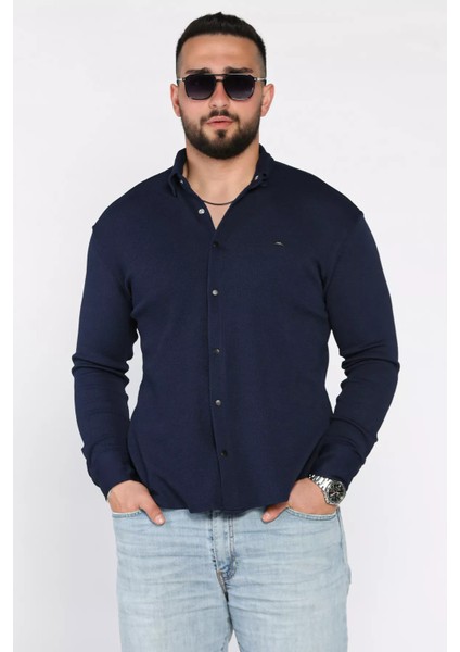 Erkek Uzun Kol Likralı Gömlek P-00015411