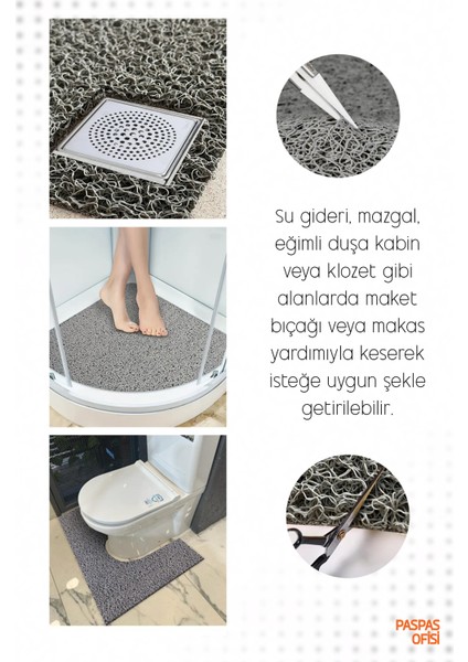 Banyo Paspası Duşa Kabin Paspası Su Sıçratmaz Paspas Kaydırmaz Paspas