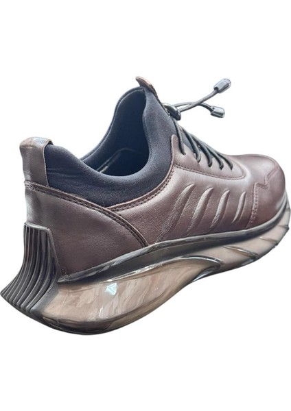 Kahve Erkek Deri Sneaker Ayakkabı