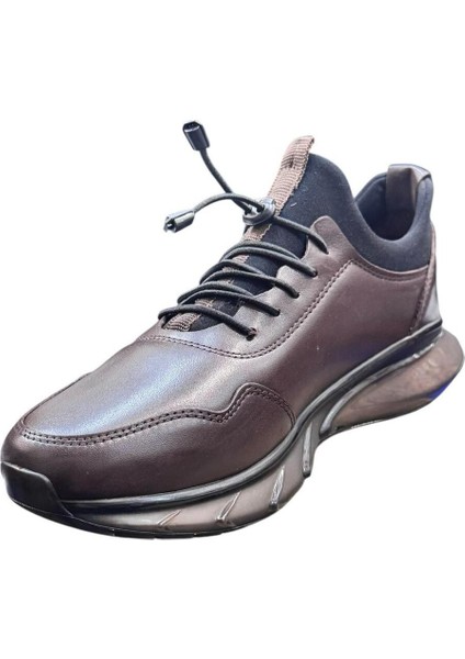 Kahve Erkek Deri Sneaker Ayakkabı
