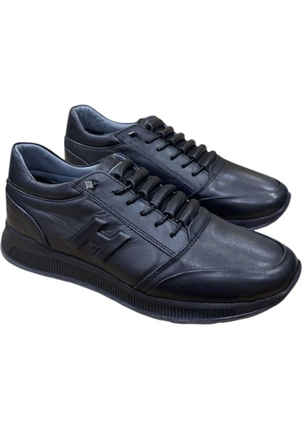 Siyah Greyybull Shoes Deri Erkek Spor