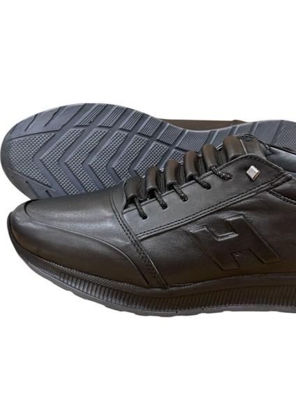 Siyah Greyybull Shoes Deri Erkek Spor