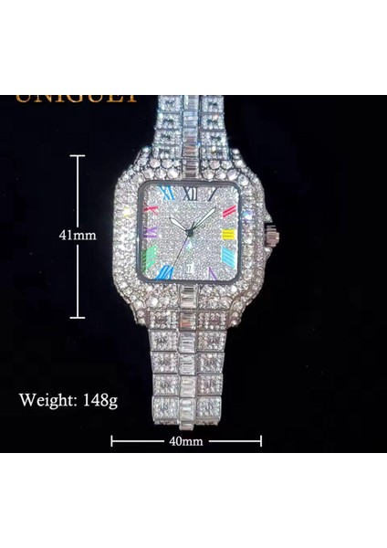 Kol Saati Gökkuşağı Kadranlı Takvim Kuvars Saatler Out Kol Saati Kadın Saat Lüks Silver