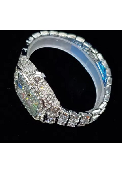 Kol Saati Gökkuşağı Kadranlı Takvim Kuvars Saatler Out Kol Saati Kadın Saat Lüks Silver modelleri